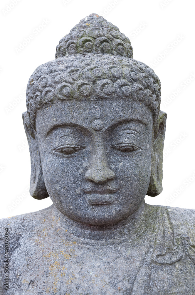 Stone head of Buddha.