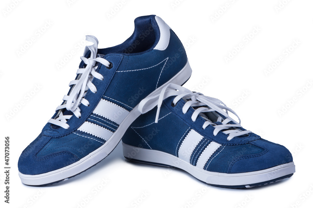 Stylish new shoes on a white background. Stylish new shoes on a white background.