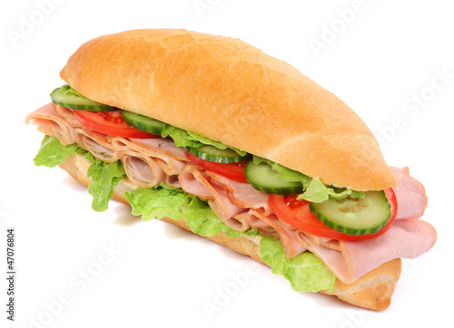 sandwiches with ham and vegetables © HP_Photo