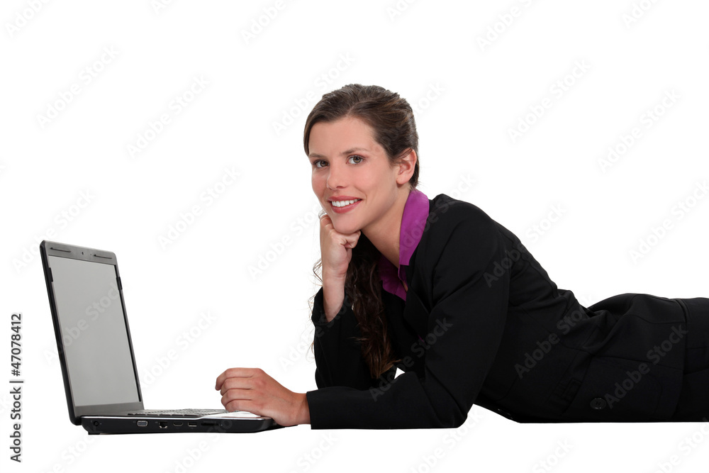 Woman using her laptop Woman using her laptop
