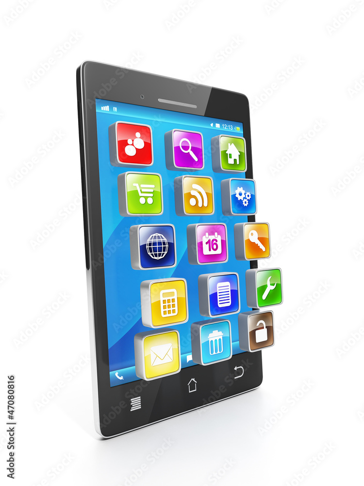 Mobile phone and mobile group of icons. Create applications for Mobile phone and mobile group of icons. Create applications for