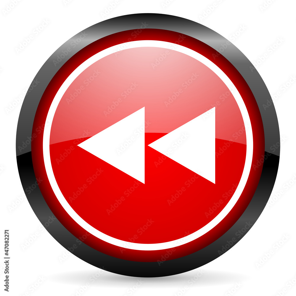 scroll round red glossy icon on white background scroll round red glossy icon on white background