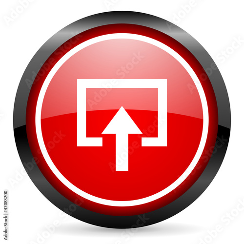 Free Download enter round red glossy icon on white background - GFXLoad