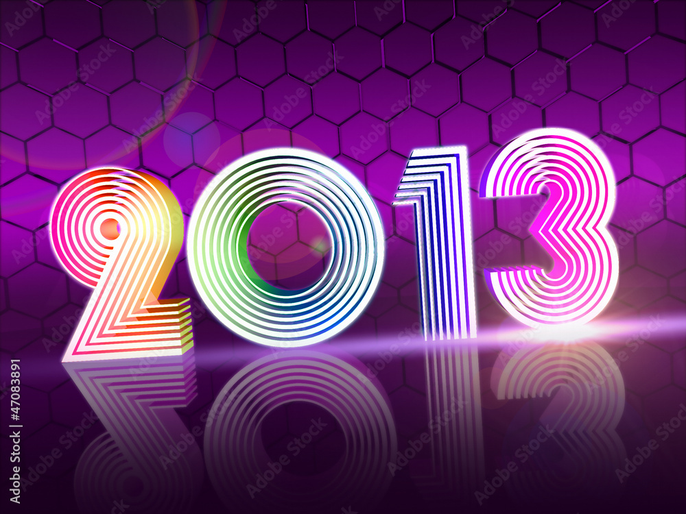 year 2013 in colored shining figures year 2013 in colored shining figures