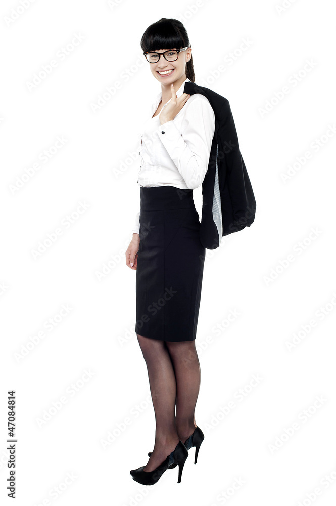 Full length portrait of stylish corporate lady Full length portrait of stylish corporate lady