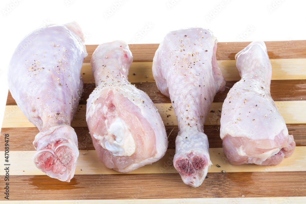 Close up of fresh raw chicken legs