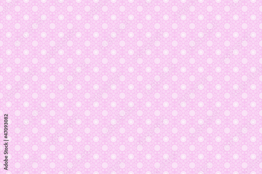 White abstract ornament pattern, on pink textured background