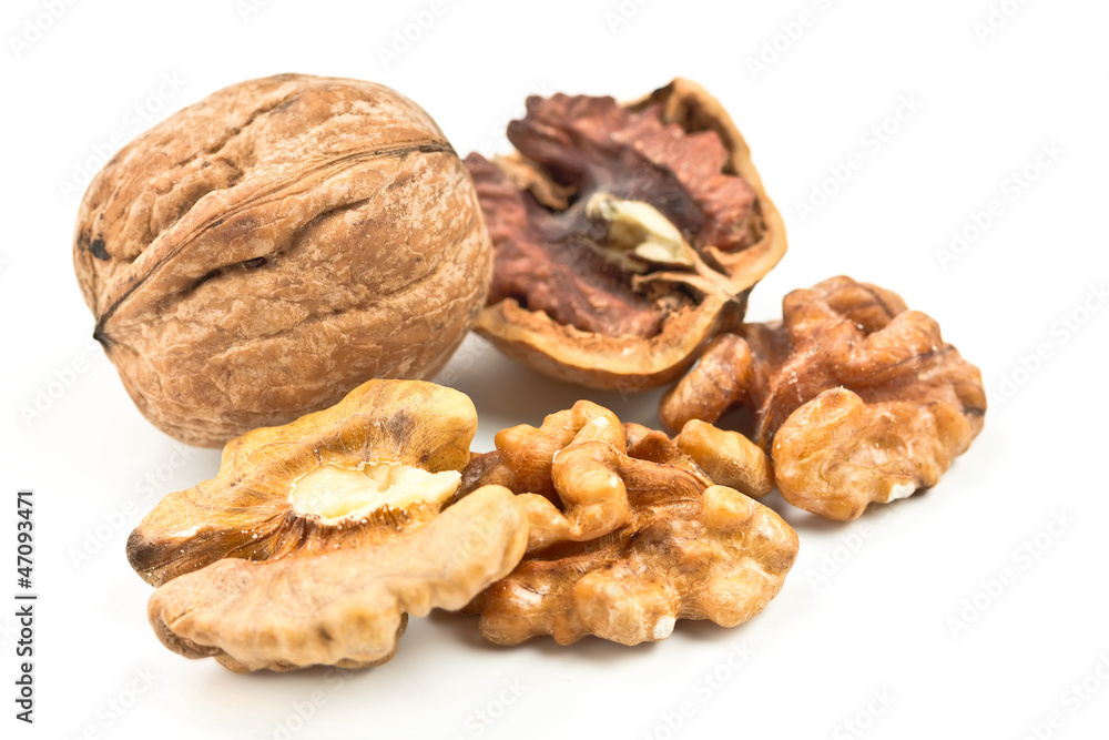 walnut and broken shells