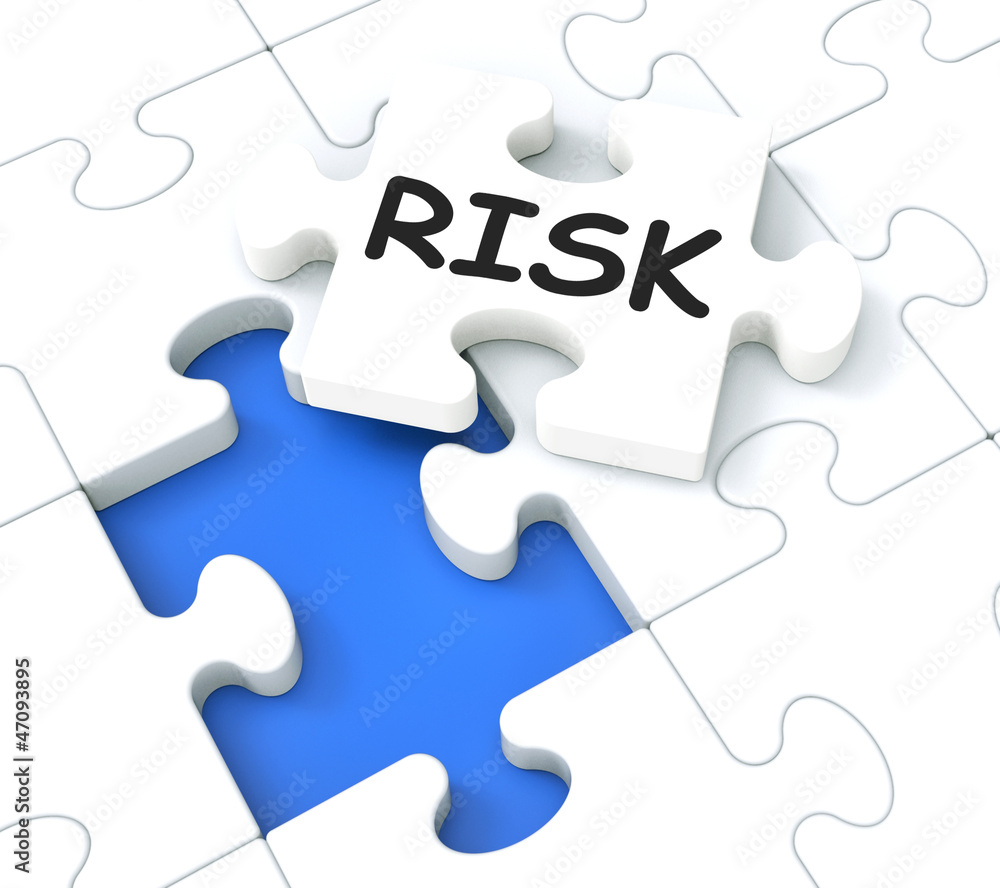 Risk Puzzle Showing Monetary Crisis Risk Puzzle Showing Monetary Crisis