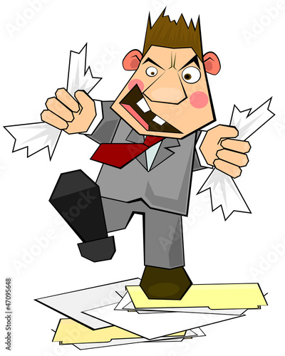 Clerk in rage