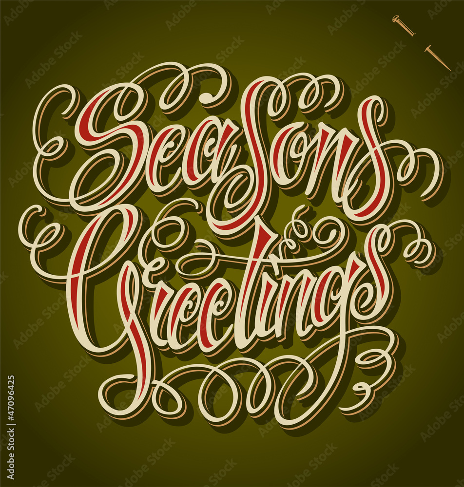 SEASON'S GREETINGS hand lettering (vector) SEASON'S GREETINGS hand lettering (vector)