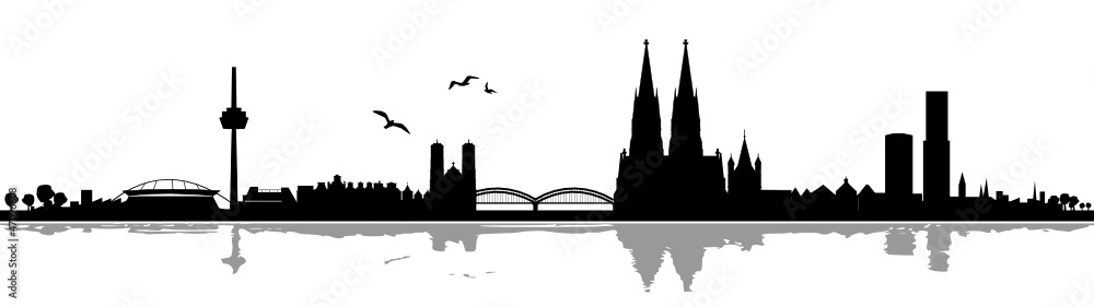 Skyline Köln Schatten