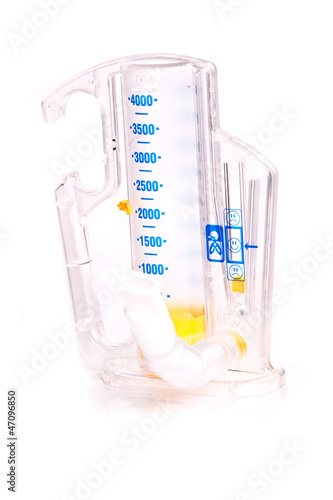 Spirometer isolated on white