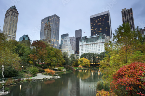 Fototapeta Naklejka Na Ścianę i Meble -  Central Park and Manhattan Skyline.