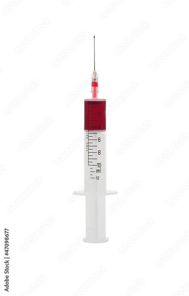 syringe with blood syringe with blood