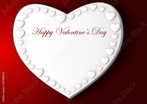 Cuore bianco vector