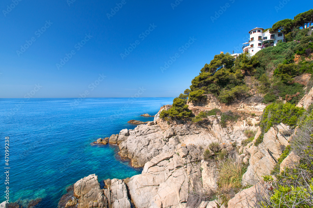 Coast of Mallorca with house