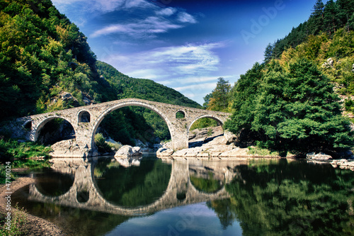HDR Photo of Devil's Bridge near Ardino, Bulgaria photo