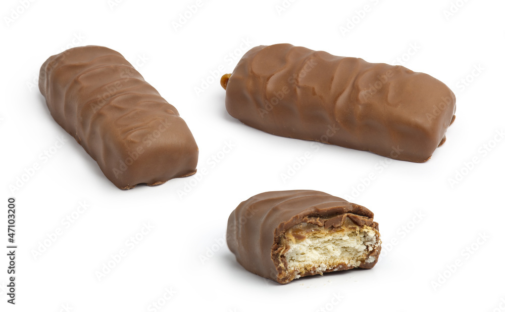 Chocolate Bar set isolated on white Chocolate Bar set isolated on white