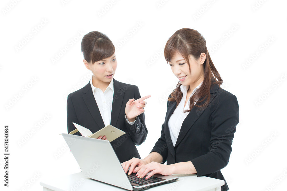 Beautiful asian businesswomen on white background Beautiful asian businesswomen on white background