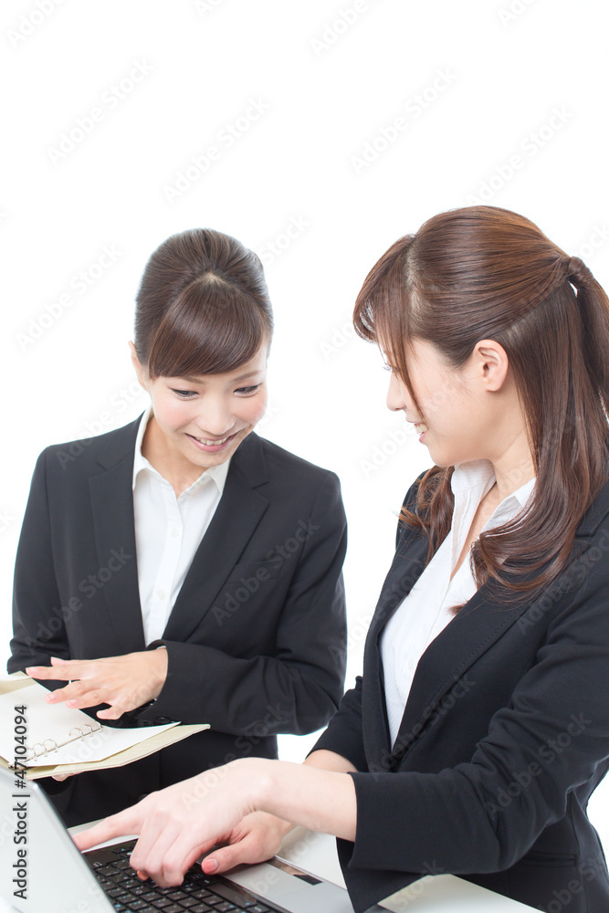 Beautiful asian businesswomen on white background Beautiful asian businesswomen on white background