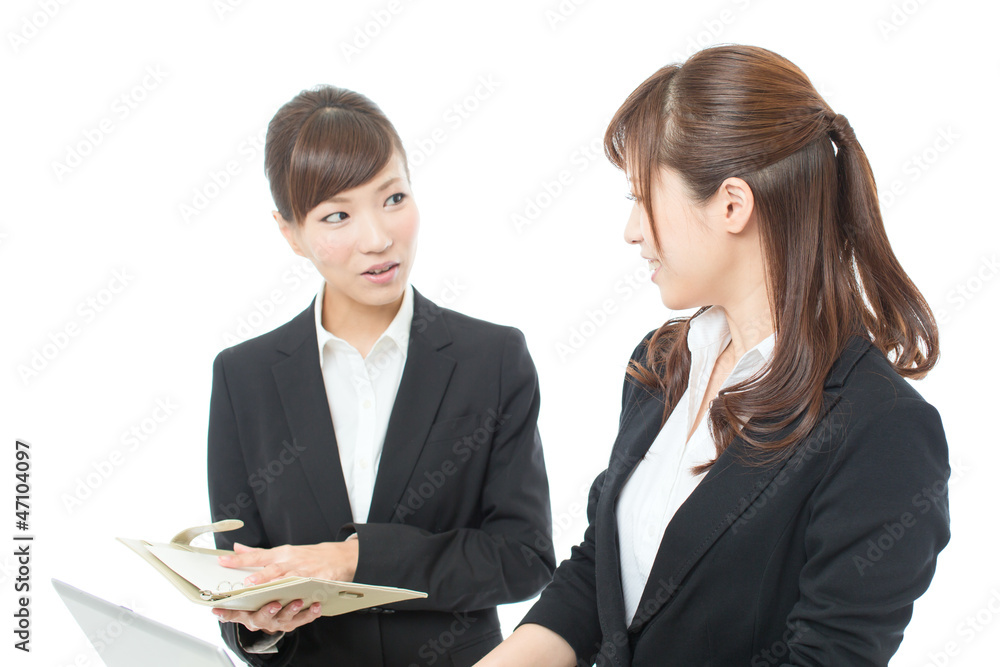 Beautiful asian businesswomen on white background Beautiful asian businesswomen on white background