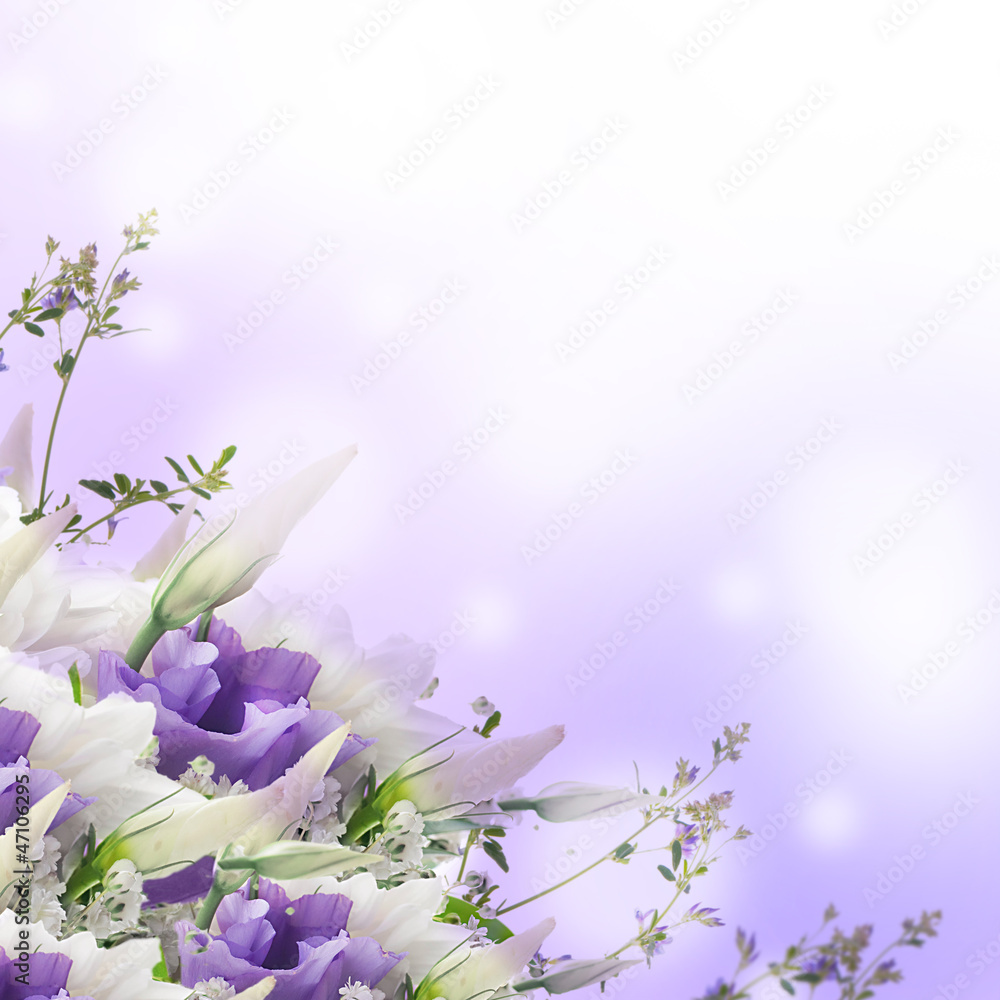 Fototapeta premium Bridal bouquet from white and pink flowers