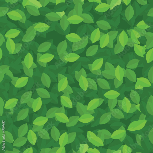 Green eco leaves seamless background pattern.