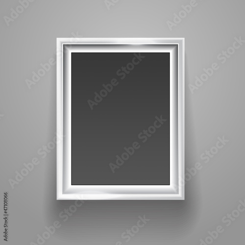 Empty picture frame on the wall template