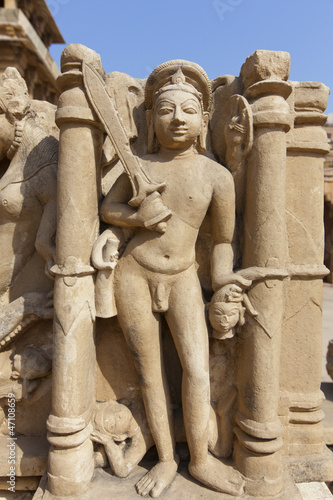 Gwalior fort in Madhya Pradesh - statues.