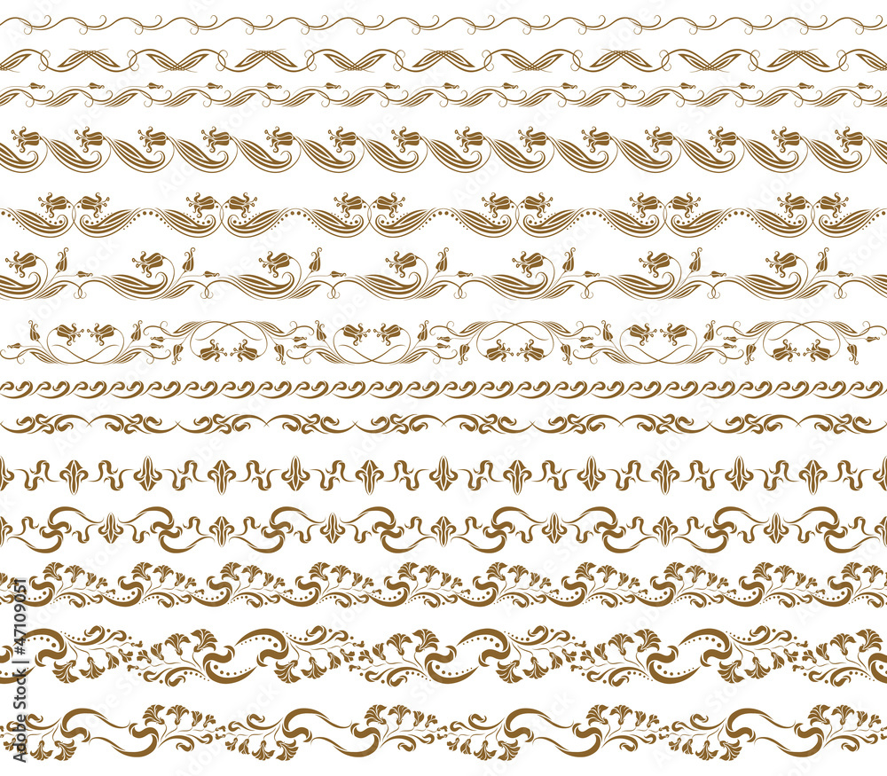 Horizontal elements decoration vector