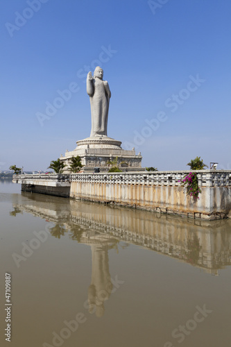 Gautam Buddha in the middle of a lake, Hyderabad