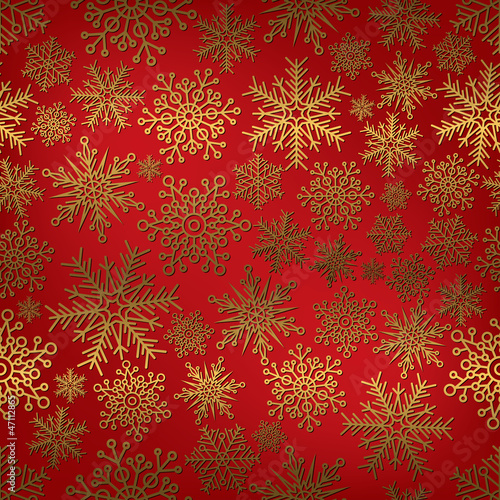 seamless pattern with New Year's snowflakes