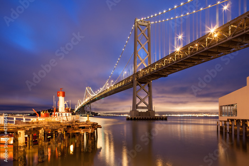 Daybreak at Bay Bridge , San Francisco © eijiuedaphoto