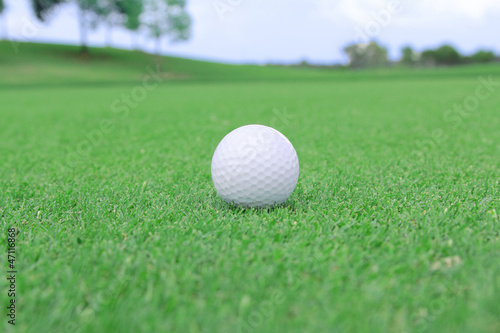 golf ball on a green