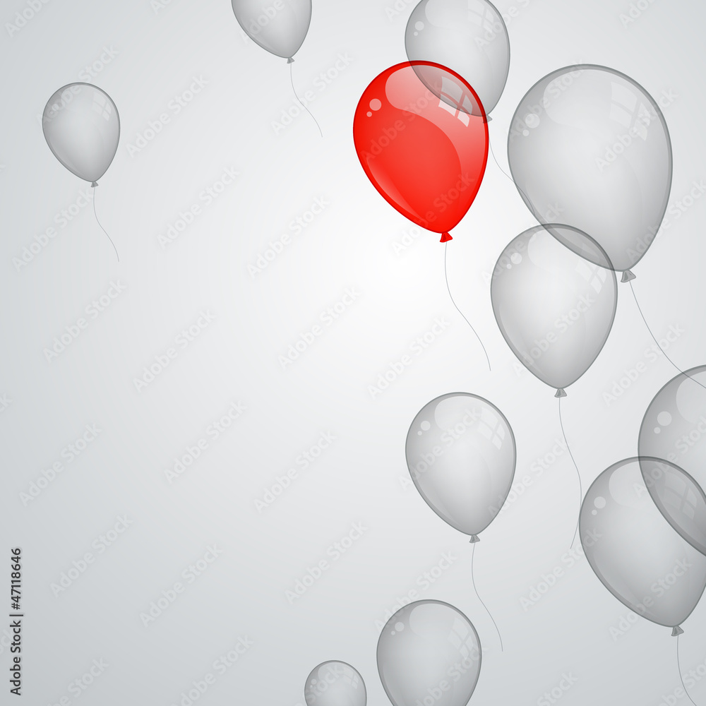 Vector Illustration of an Abstract Background with Balloons Vector Illustration of an Abstract Background with Balloons