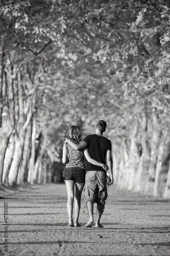 Couple on a romantic walk