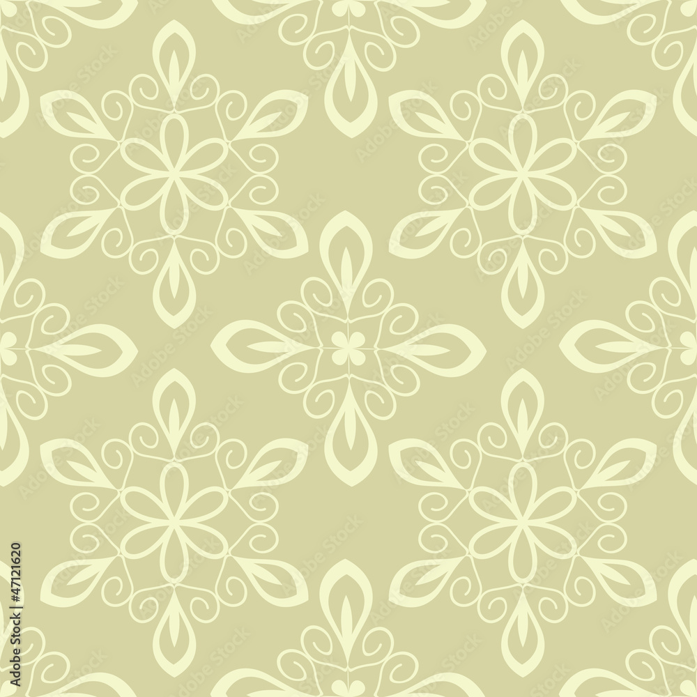 Fototapeta premium Seamless pastel abstract floral pattern
