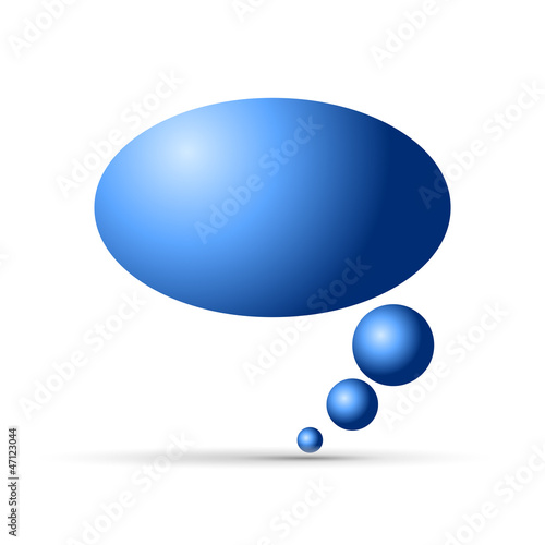 3d Cover speech in blue # Vector