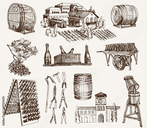 winemaking. the production of sparkling wines