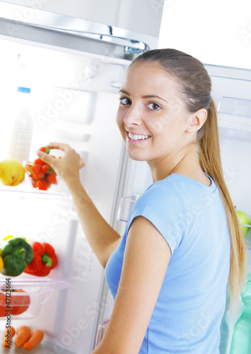 strawberry in the refrigerator