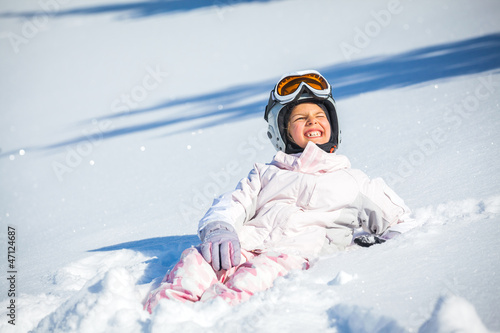 Winter vacation, ski girl