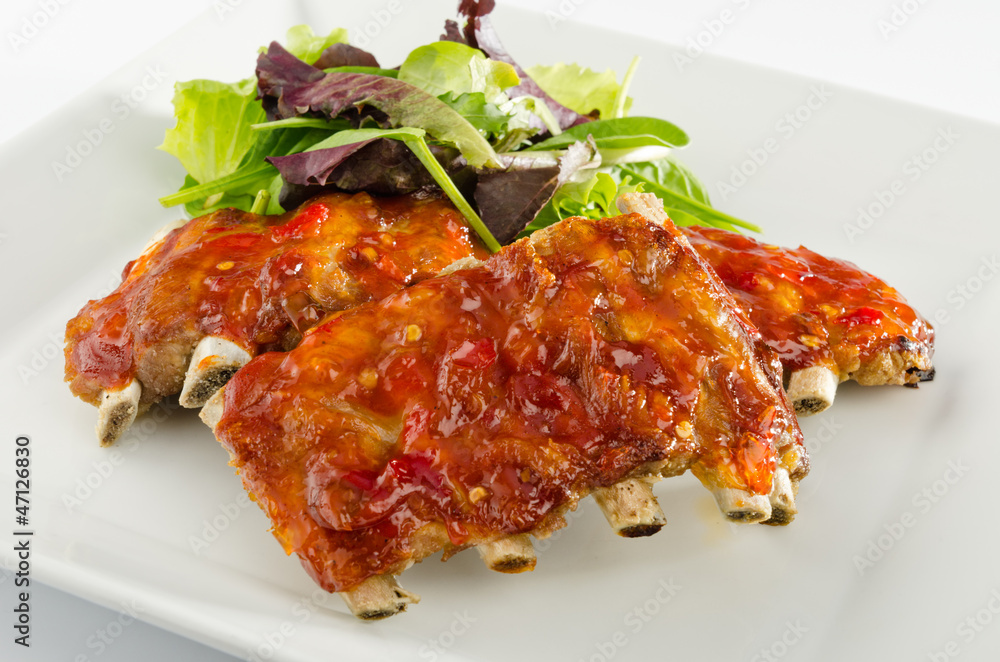 Fototapeta premium barbecue pork ribs