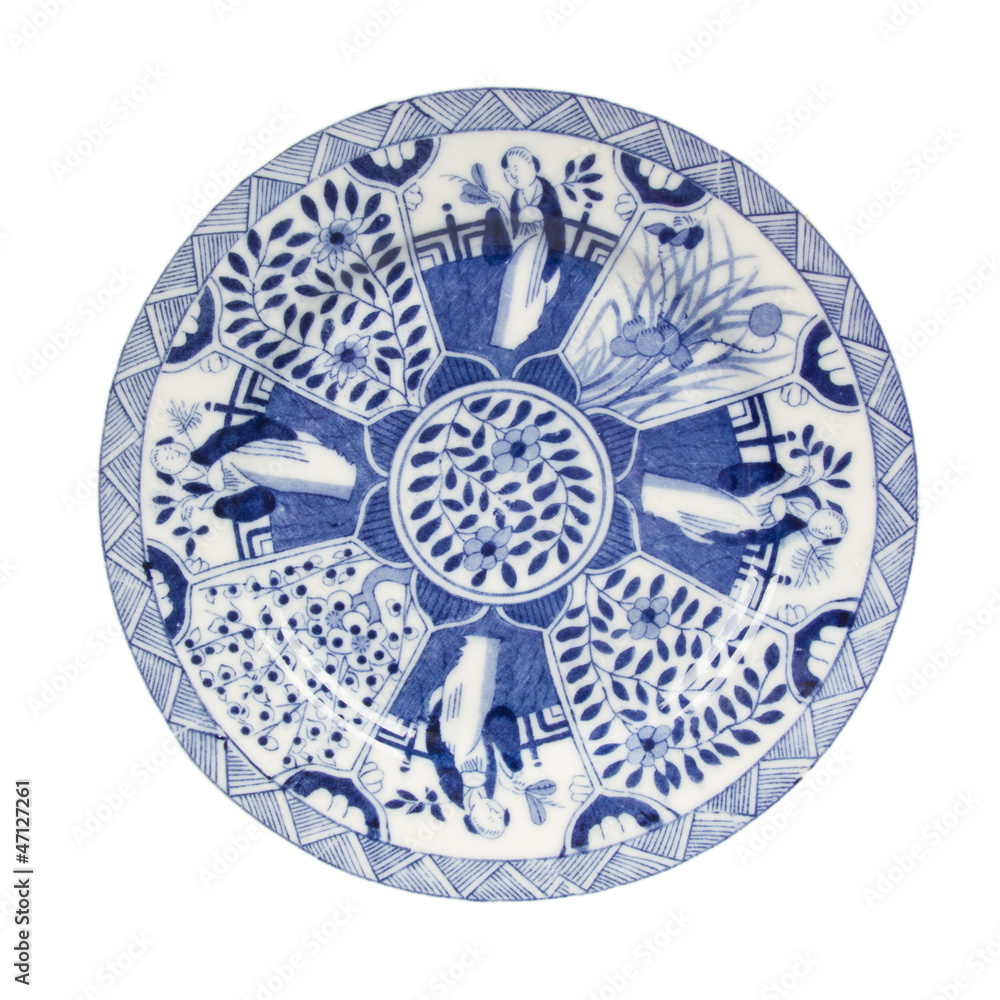 Antique Dutch plate in Delfts blue, Holland Antique Dutch plate in Delfts blue, Holland