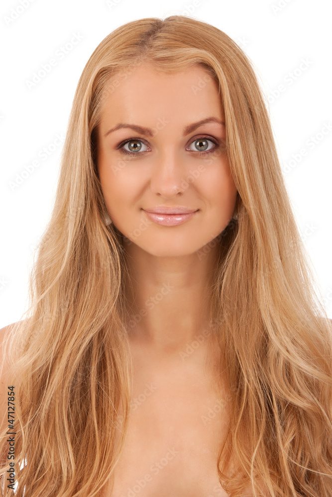Portrait of smiling blond woman Portrait of smiling blond woman
