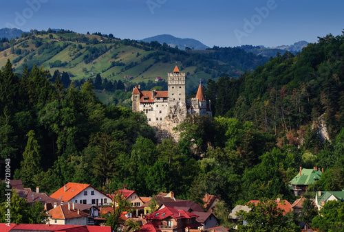 The Bran Castle and Bran city