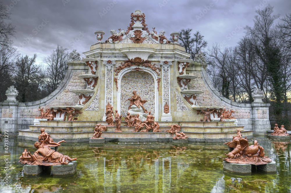 Obraz premium Fountain at gardens of La Granja de san Ildefonso,Segovia.