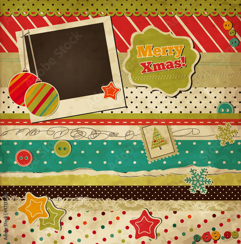 Christmas scrap vintage card