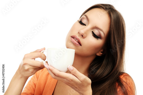 beautiful young woman with ...