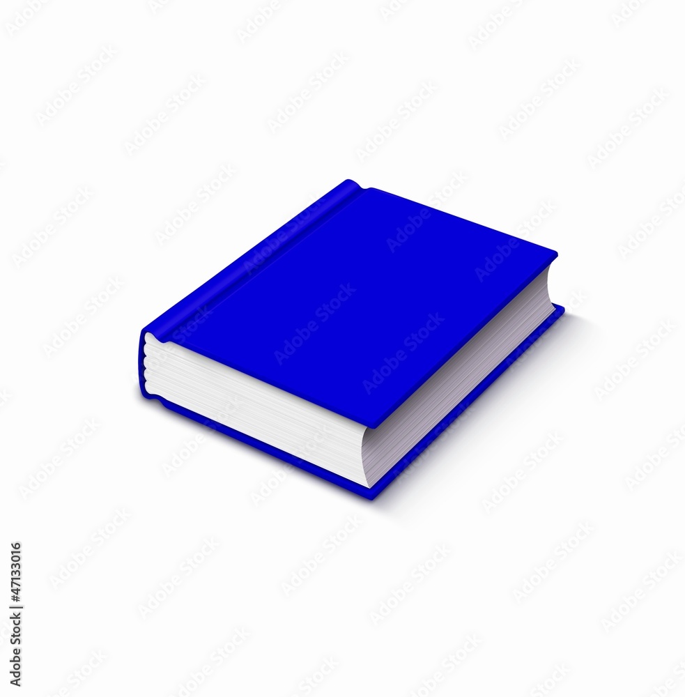 Blue book over white Blue book over white